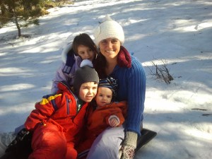 My family making the most of week-old snow in Big Bear.   It probably helps that the kids have never seen fresh snow before...