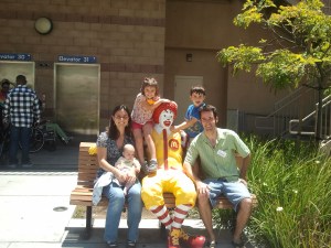 Us with the big guy outside of RMH.  Love this place, but I hope I never stay there again!