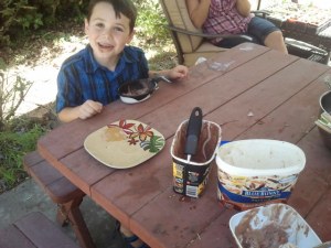 Salad for lunch means there's more room for ice cream!