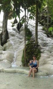 They look like clouds, but it's actually limestone.  A true natural wonder.