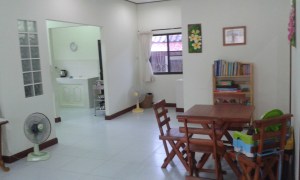 The living space and kitchen: what everyone sees upon entering our home.